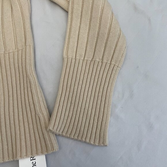 Tory Burch 100% cashmere ribbed sweater, cream, size L - Picture 6 of 12
